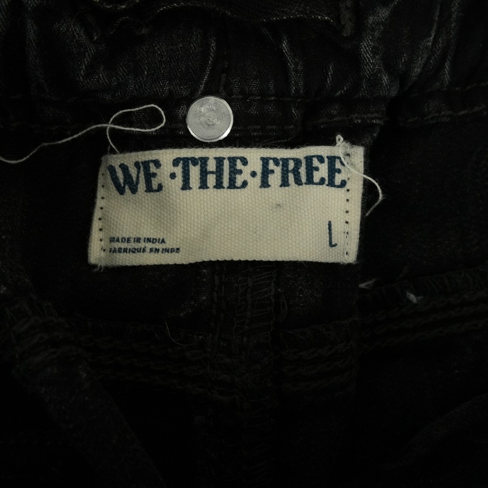 Free People Can't Compare Slouch Cargo Pants Women L Black Gorpcore Utility - Picture 8 of 12